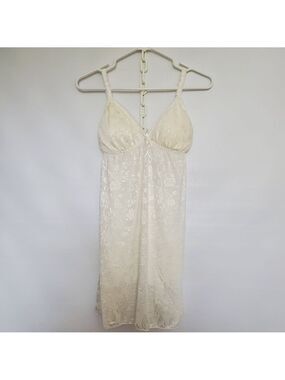 Forever Camisole Mini Slip Dress Floral Lace Cream Womens (S)
